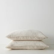 Ravello Linen Fitted Sheet - Savanna Pinstripe | Weave Home gallery detail image
