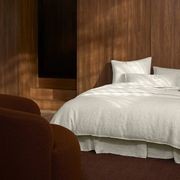 Ravello Linen Fitted Sheet - Savanna Pinstripe | Weave Home gallery detail image