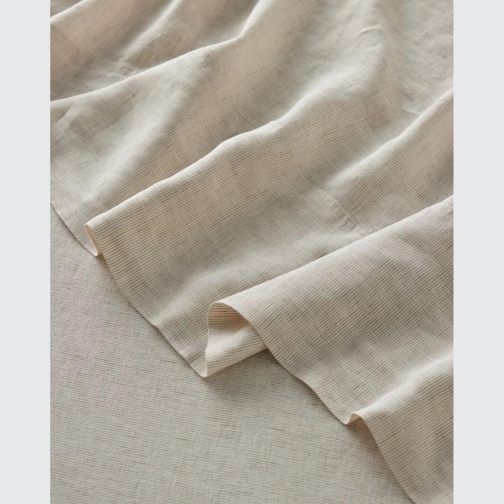 Ravello Linen Flat Sheet - Savanna Pinstripe | Weave Home gallery detail image