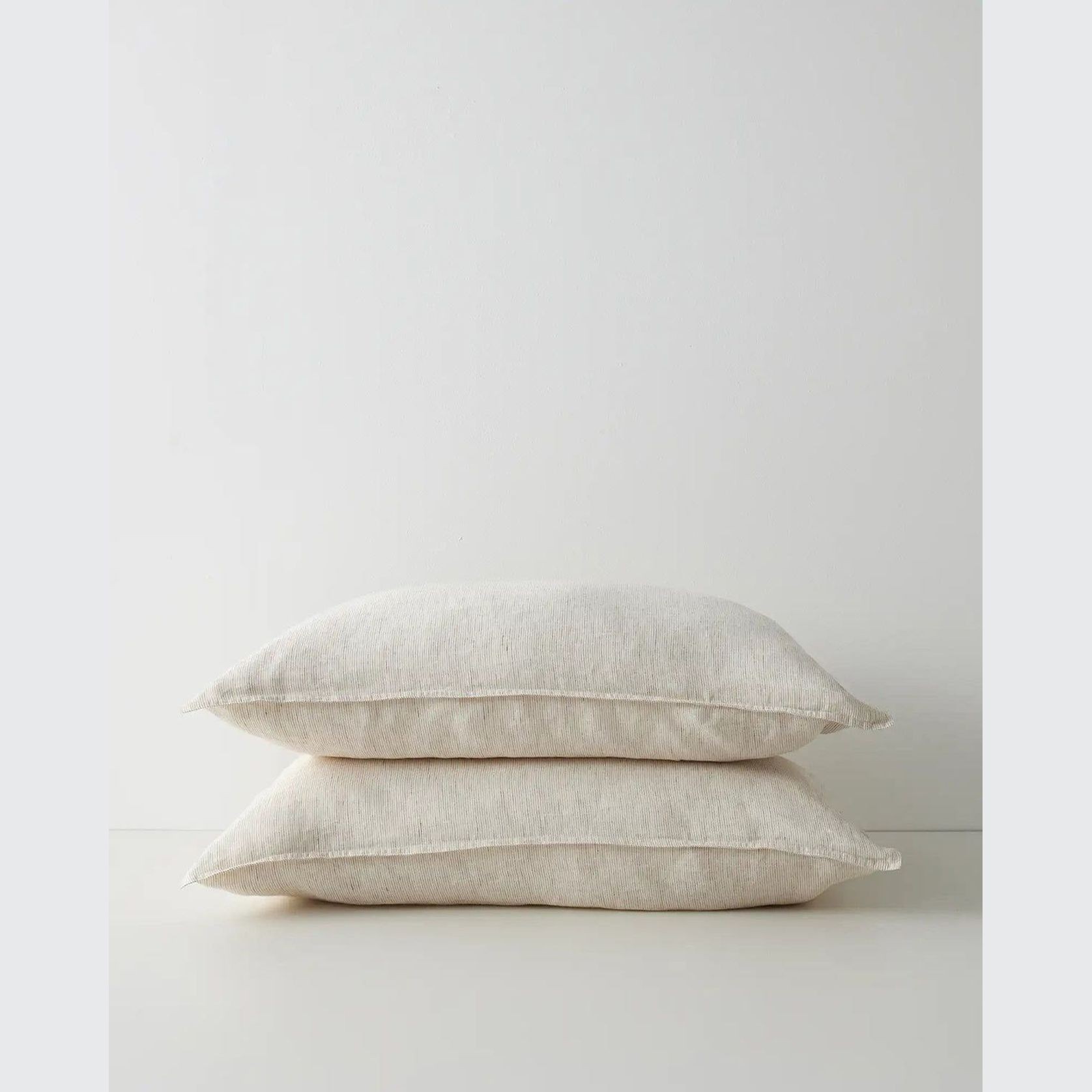 Ravello Linen Flat Sheet - Savanna Pinstripe | Weave Home gallery detail image