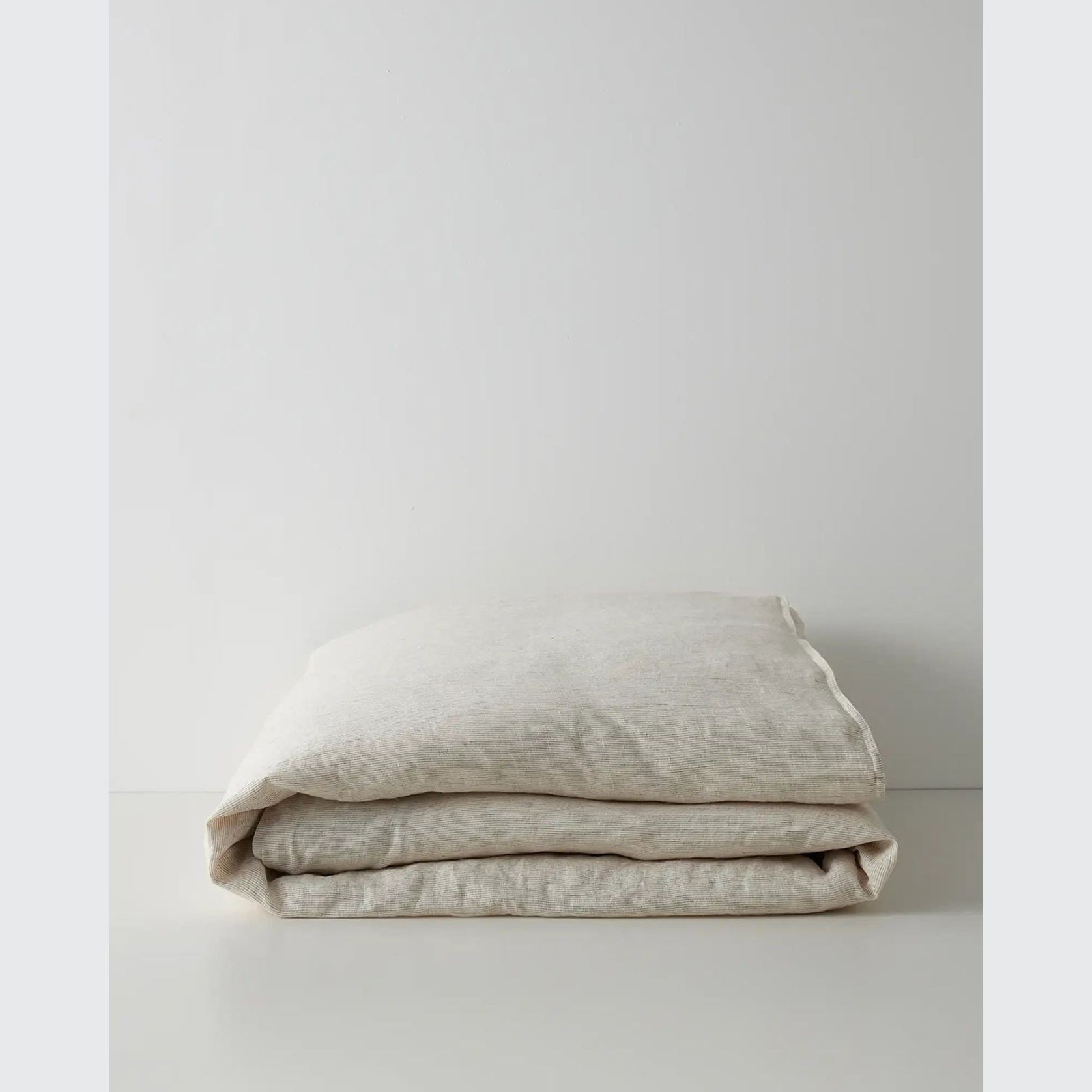 Ravello Linen Flat Sheet - Savanna Pinstripe | Weave Home gallery detail image