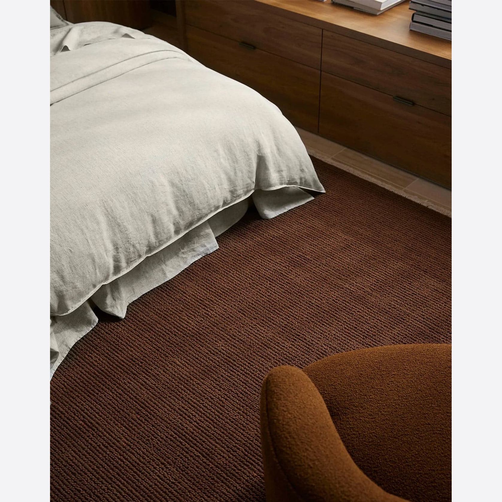Ravello Linen Flat Sheet - Savanna Pinstripe | Weave Home gallery detail image