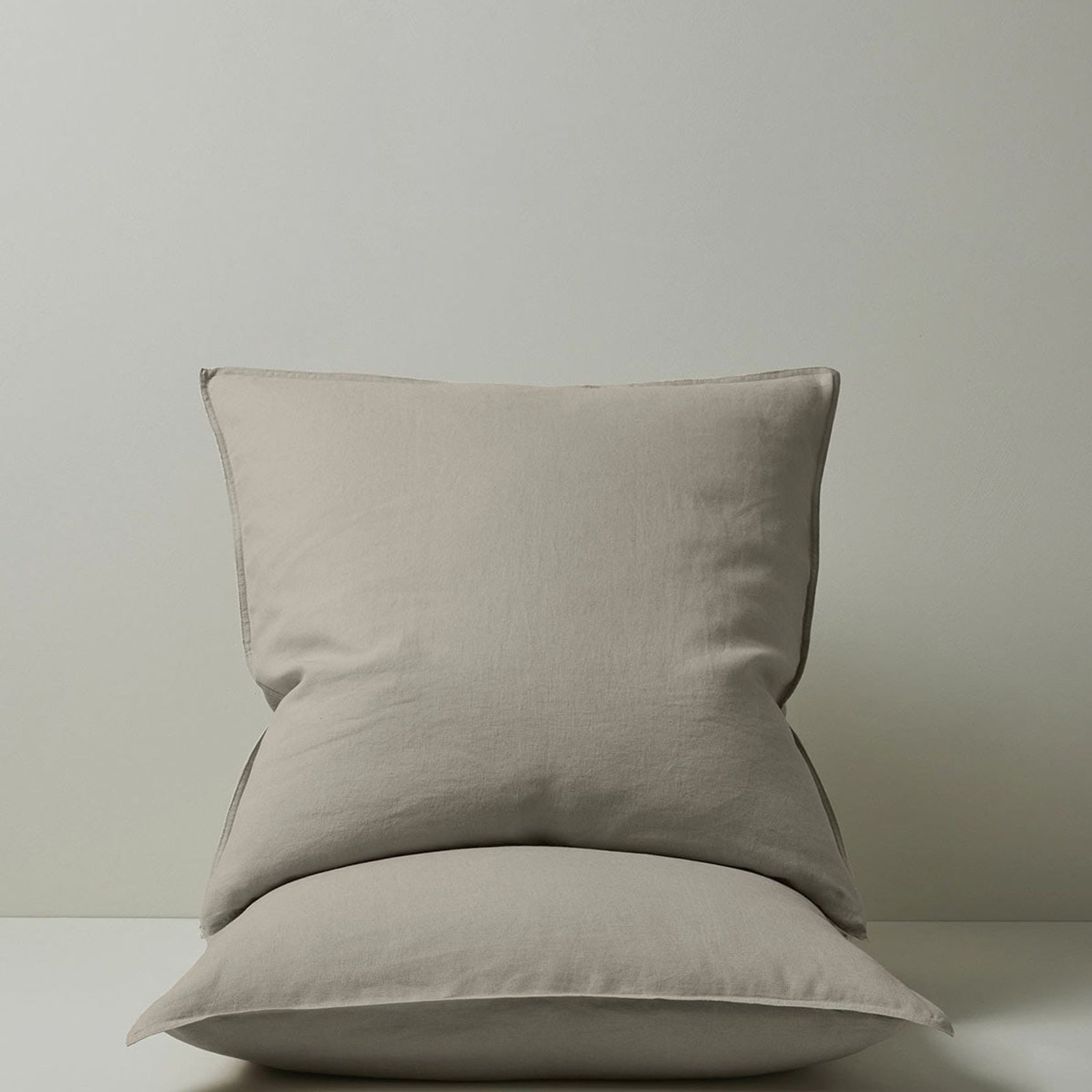 Ravello Linen Pillowcases - Pebble | Standard, King, or Euro gallery detail image