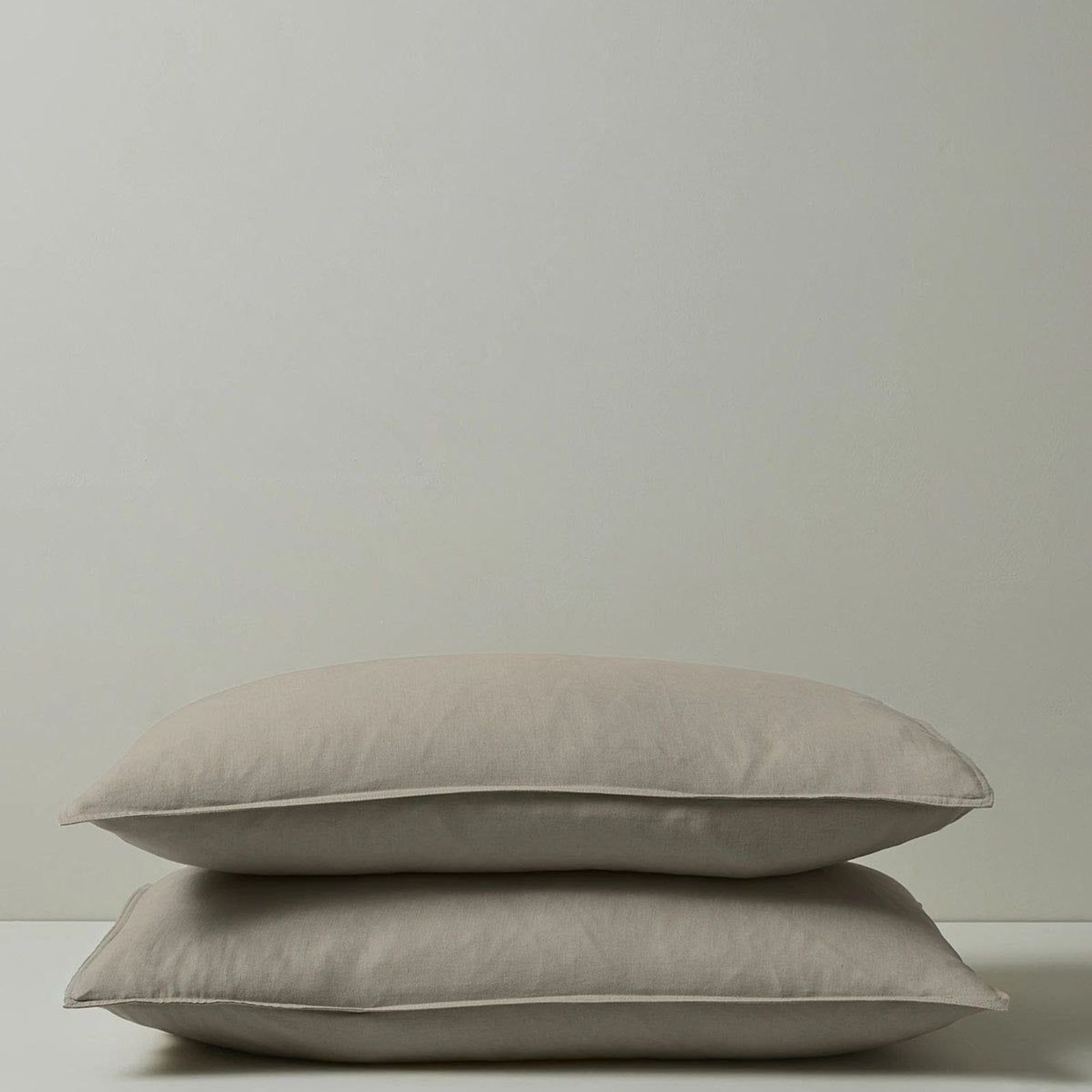 Ravello Linen Pillowcases - Pebble | Standard, King, or Euro gallery detail image
