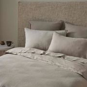 Ravello Linen Pillowcases - Pebble | Standard, King, or Euro gallery detail image