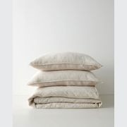 Ravello Linen Pillowcases - Savanna Pinstripe | Standard, King, or Euro gallery detail image