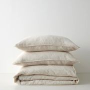 Ravello Linen Pillowcases - Savanna Pinstripe | Standard, King, or Euro gallery detail image