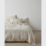 Ravello Linen Quilt Cover - Savanna Pinstripe| Weave Home gallery detail image