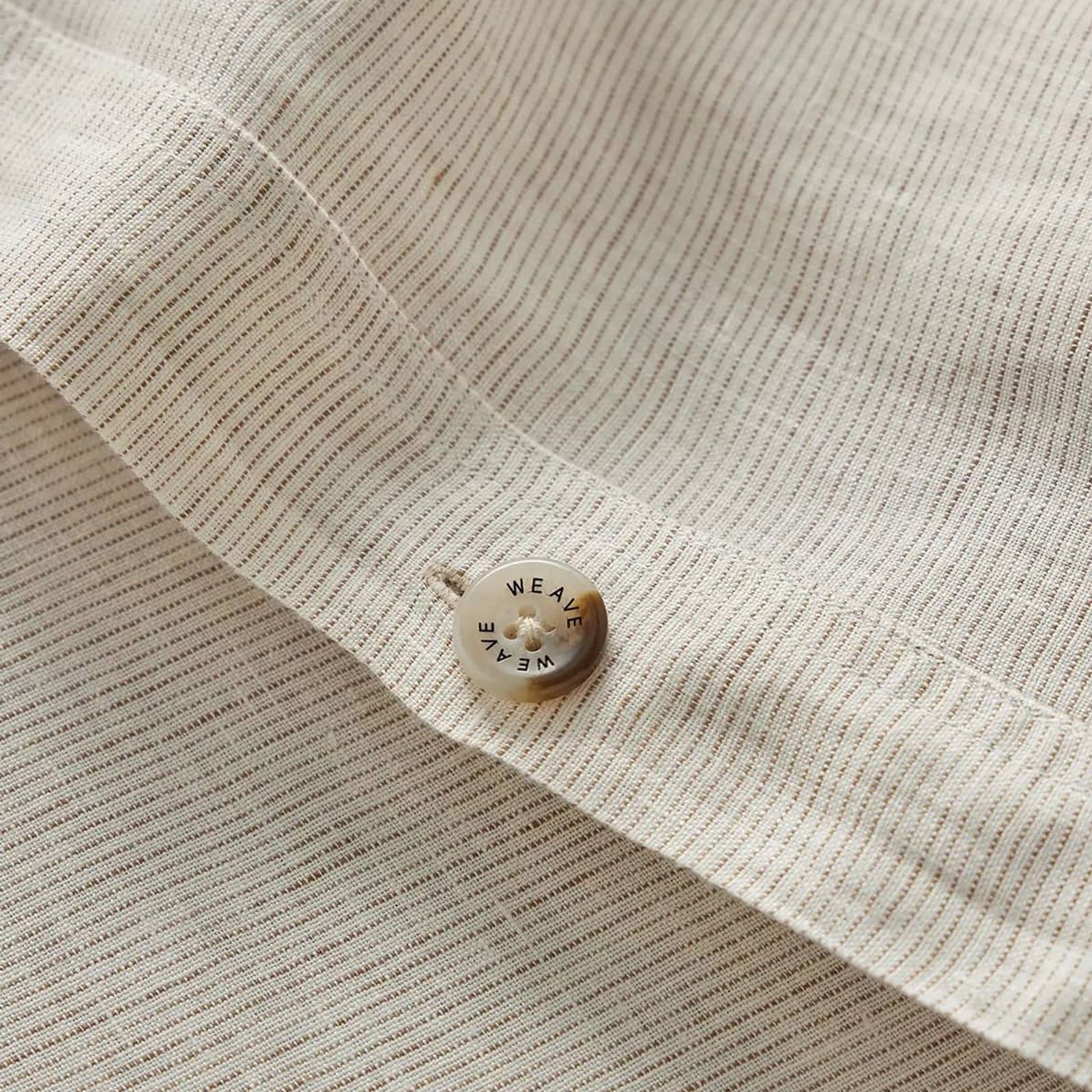 Ravello Linen Quilt Cover - Savanna Pinstripe| Weave Home gallery detail image