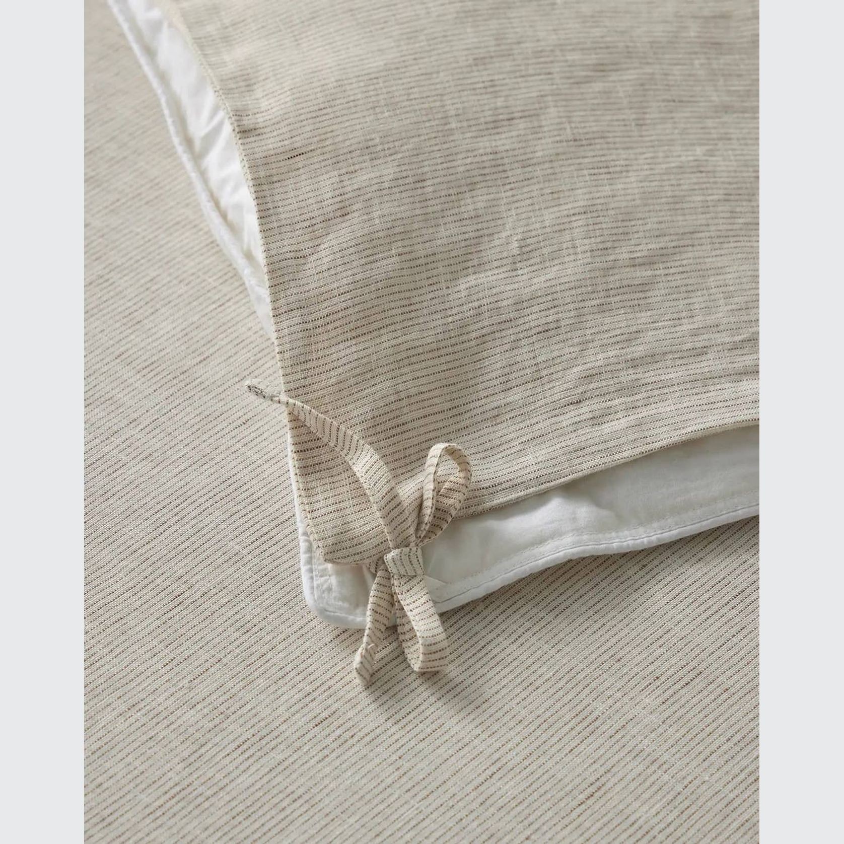 Ravello Linen Quilt Cover - Savanna Pinstripe| Weave Home gallery detail image