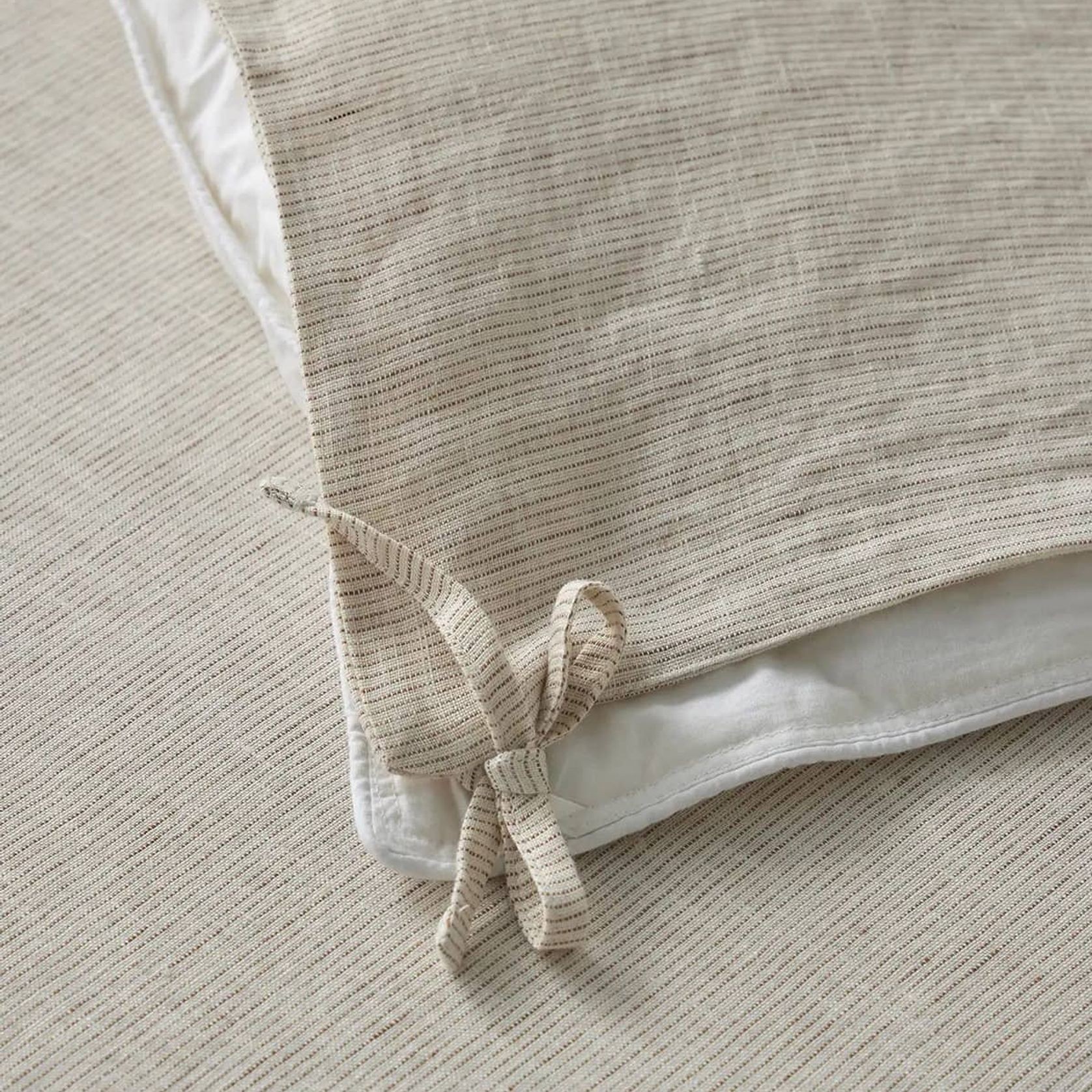 Ravello Linen Quilt Cover - Savanna Pinstripe| Weave Home gallery detail image