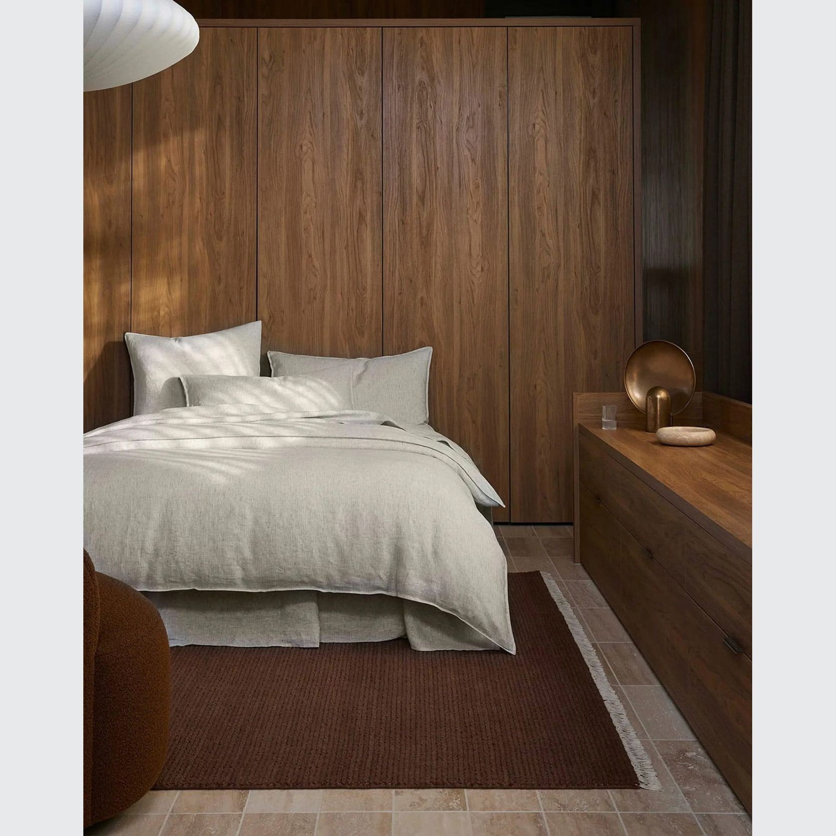 Ravello Linen Quilt Cover - Savanna Pinstripe| Weave Home gallery detail image