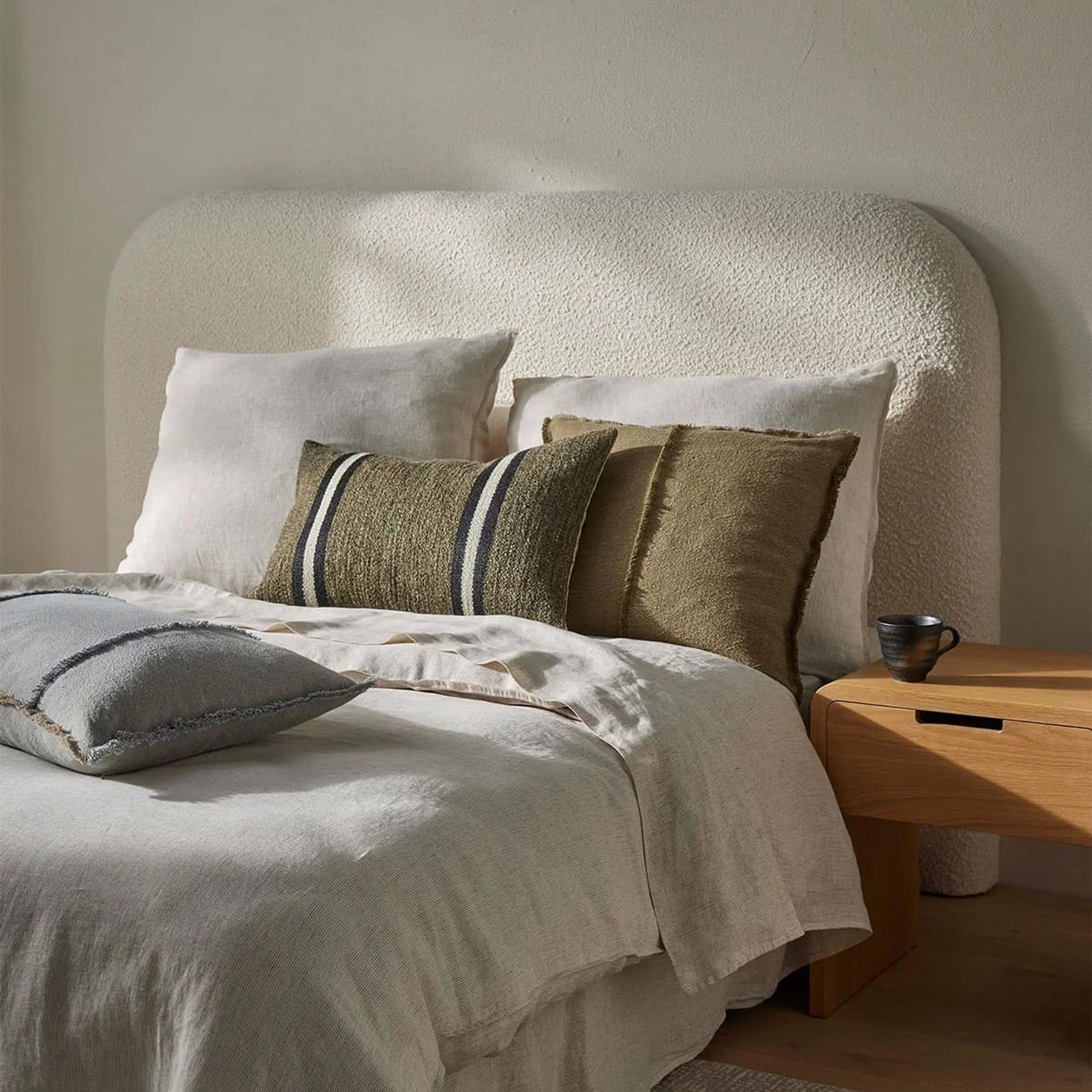 Ravello Linen Quilt Cover - Savanna Pinstripe| Weave Home gallery detail image