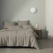 Ravello Linen Fitted Sheet - Pebble | Weave Home gallery detail image