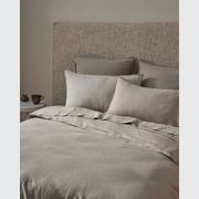 Ravello Linen Fitted Sheet - Pebble | Weave Home gallery detail image