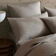 Ravello Linen Fitted Sheet - Pebble | Weave Home gallery detail image