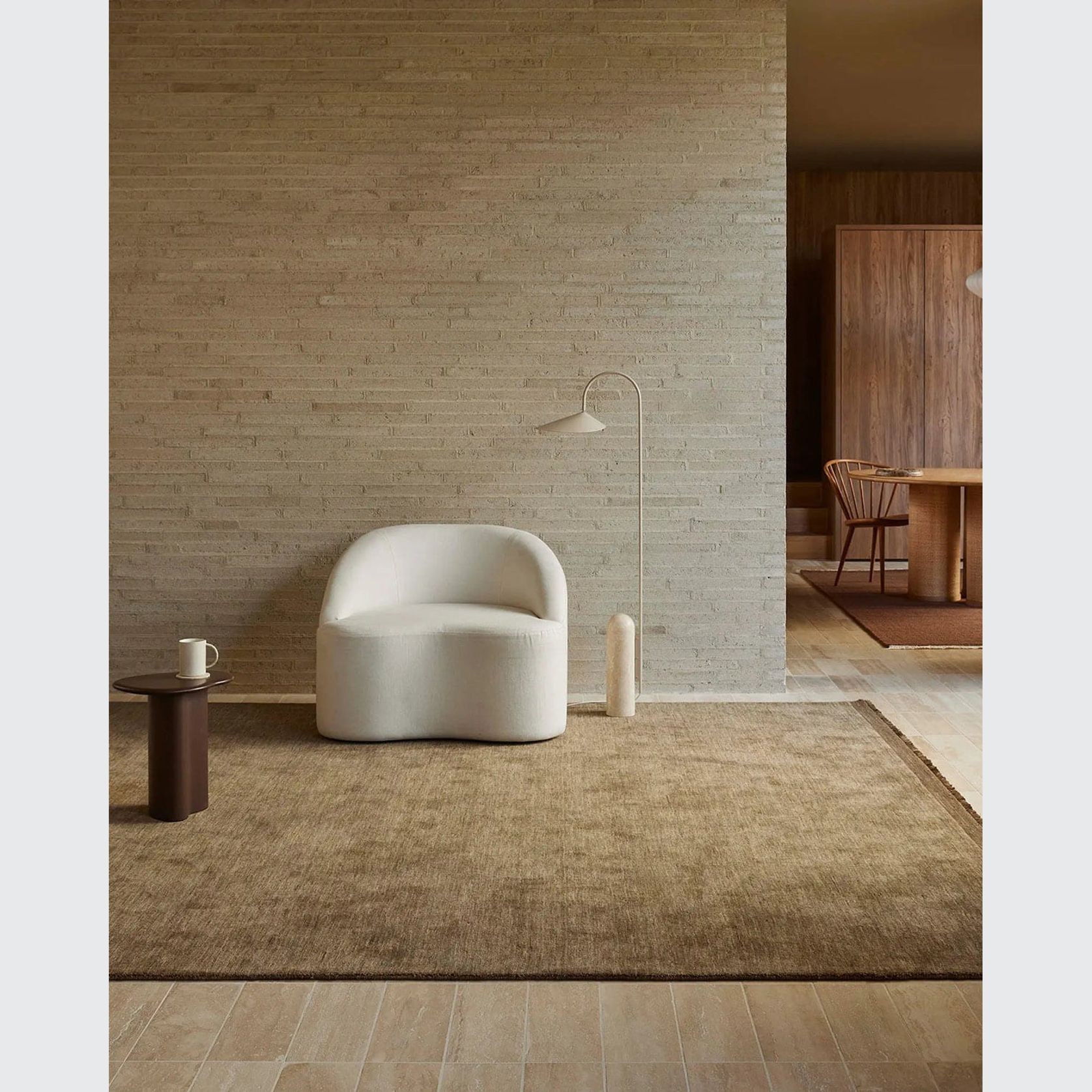 Silvio Walnut Floor Rug | NZ Wool | Two Sizes gallery detail image