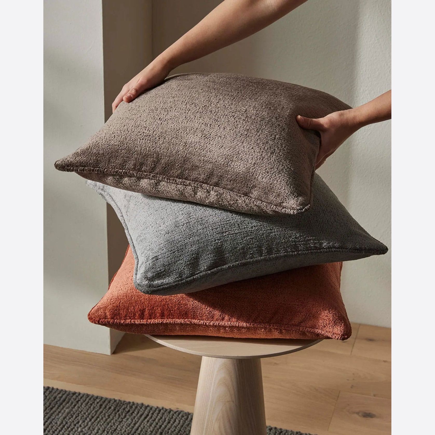 Weave Home Tempo Cushion - Cocoa | 50 x 50cm gallery detail image