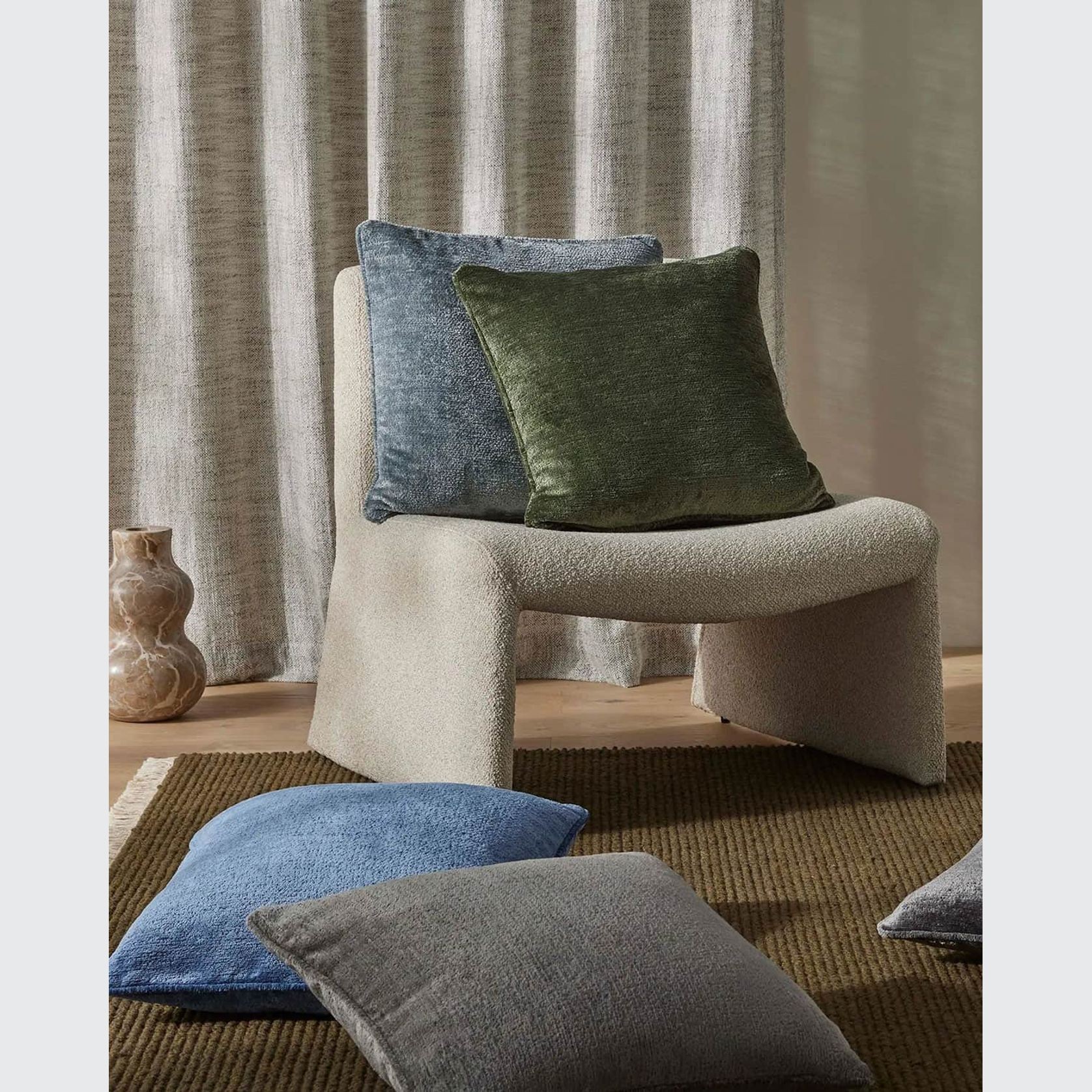 Weave Home Tempo Cushion - Marine | 50 x 50cm gallery detail image