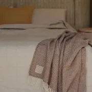Weave Home Magnus Throw Blanket - Cocoa | 100% Wool gallery detail image