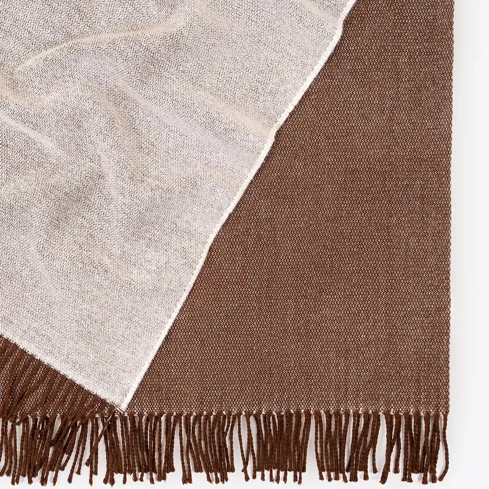 Weave Harris Merino Lambswool Throw - Acorn gallery detail image