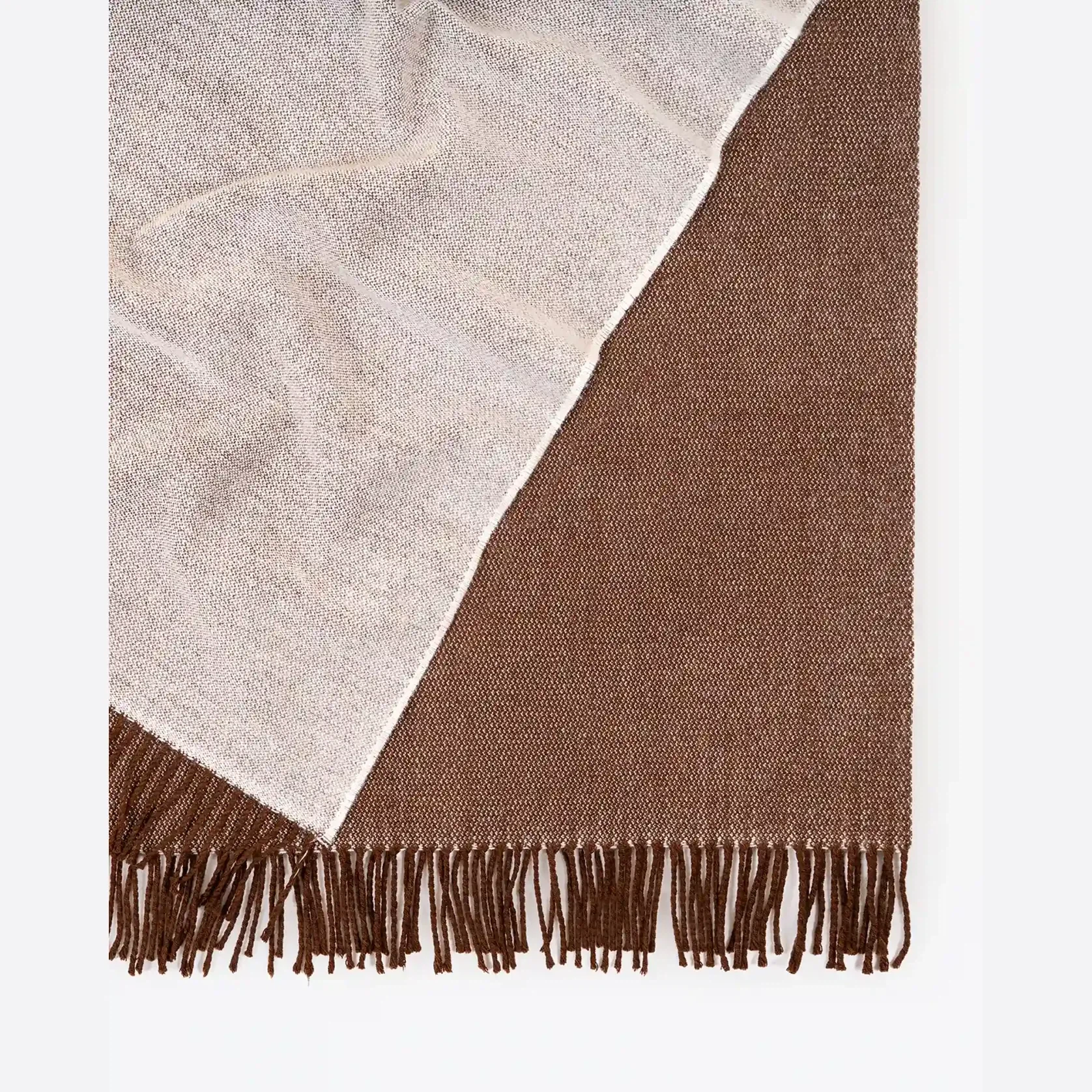 Weave Harris Merino Lambswool Throw - Acorn gallery detail image