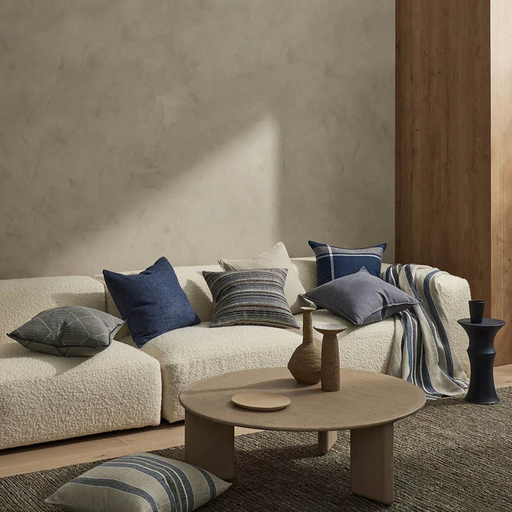 Weave Home European Linen Franco Throw - Denim gallery detail image