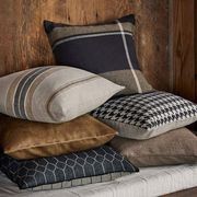 Weave Home Giovanni Cushion - Midnight | Bouclé Houndstooth gallery detail image