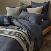 Weave Home European Linen Franco Throw - Denim gallery detail image