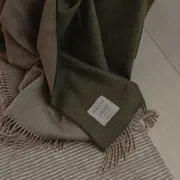 Weave Harris Merino Lambswool Throw - Moss gallery detail image