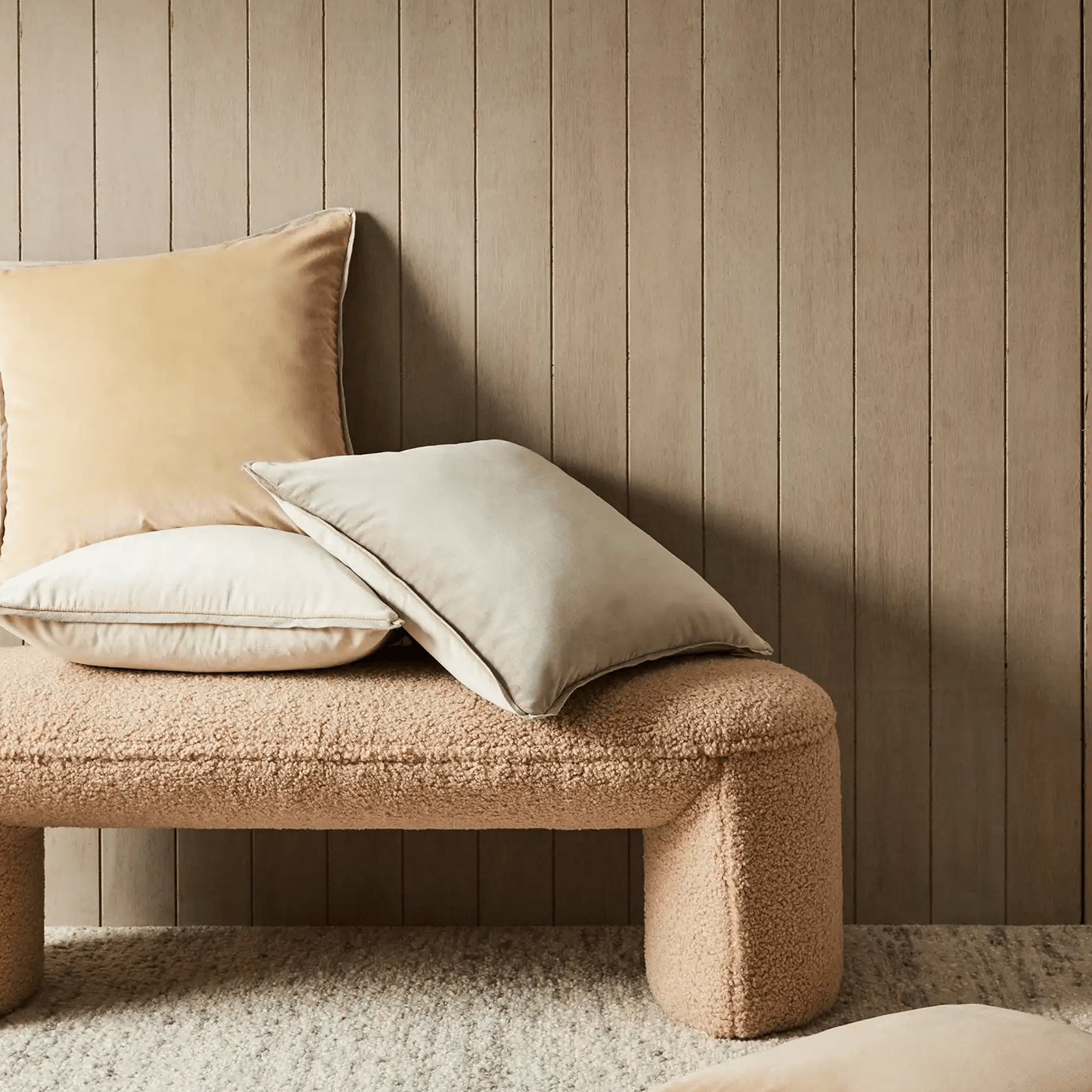 Weave Home Francesca Cushion - Mustard | Velvet gallery detail image