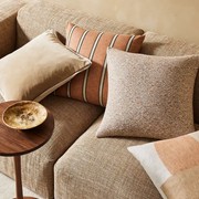 Weave Home Vinnie Striped Cushion - Terracotta | Square and Lumbar gallery detail image