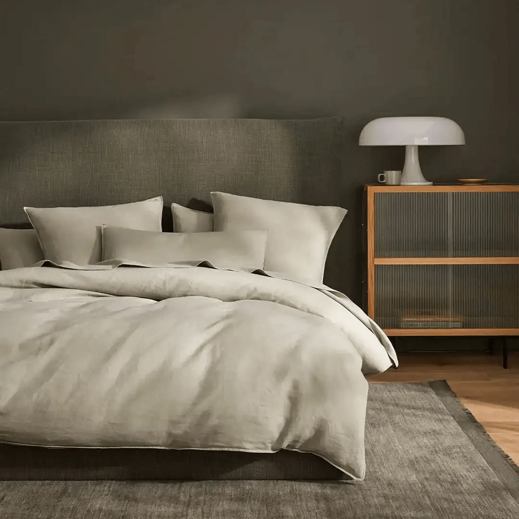Ravello Linen Flat Sheet - Sage | Weave Home Bed Linen gallery detail image