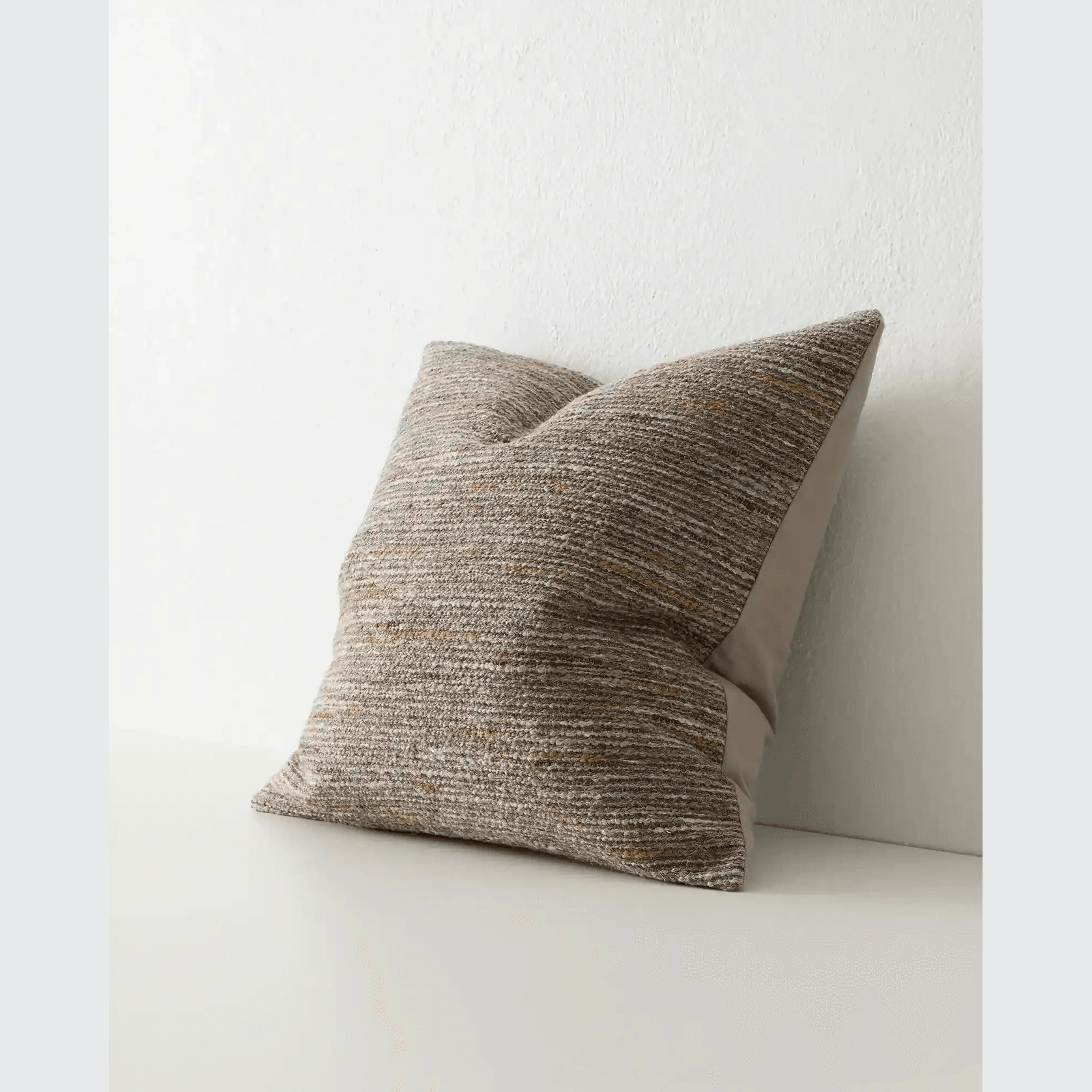 Weave Home Vista Cushion - Natural | Chunky Linen/Wool Blend gallery detail image