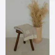 Weave Harris Merino Lambswool Throw - Natural gallery detail image