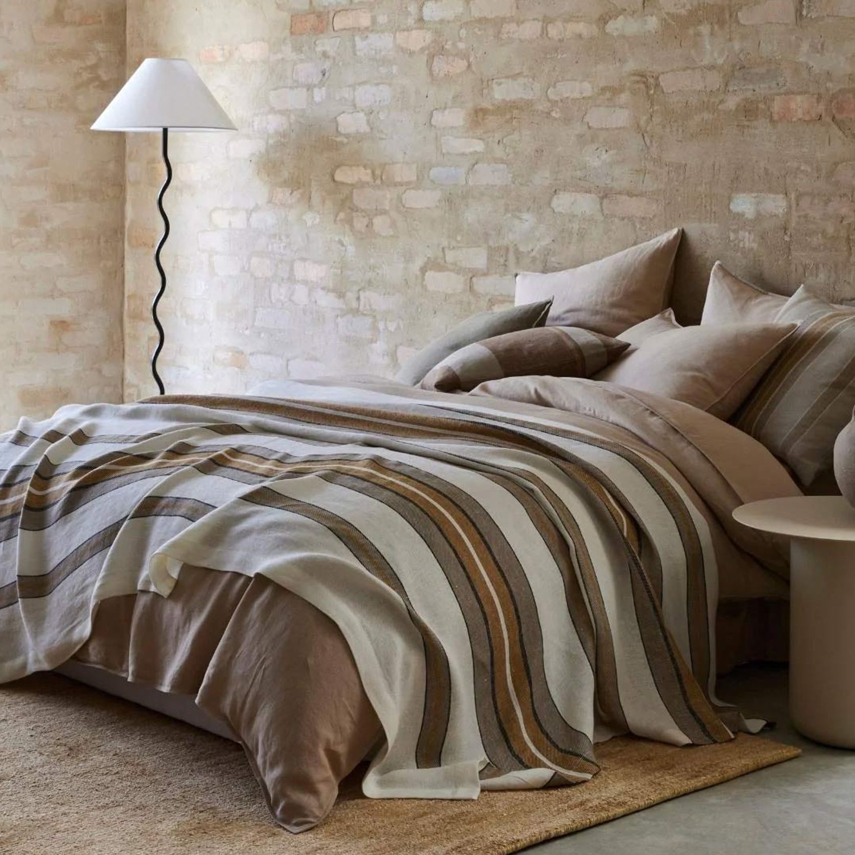 Weave Home European Linen Franco Throw - Amber gallery detail image