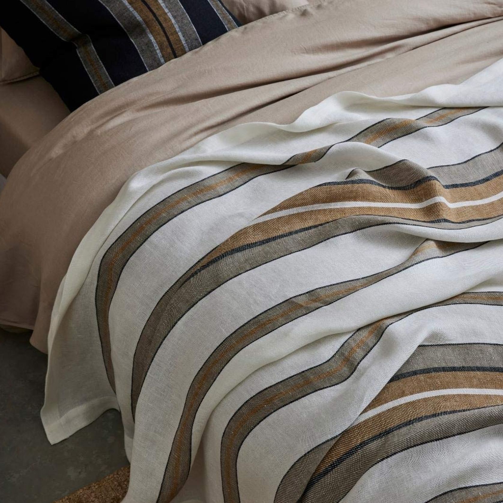 Weave Home European Linen Throw - Franco, Amber gallery detail image