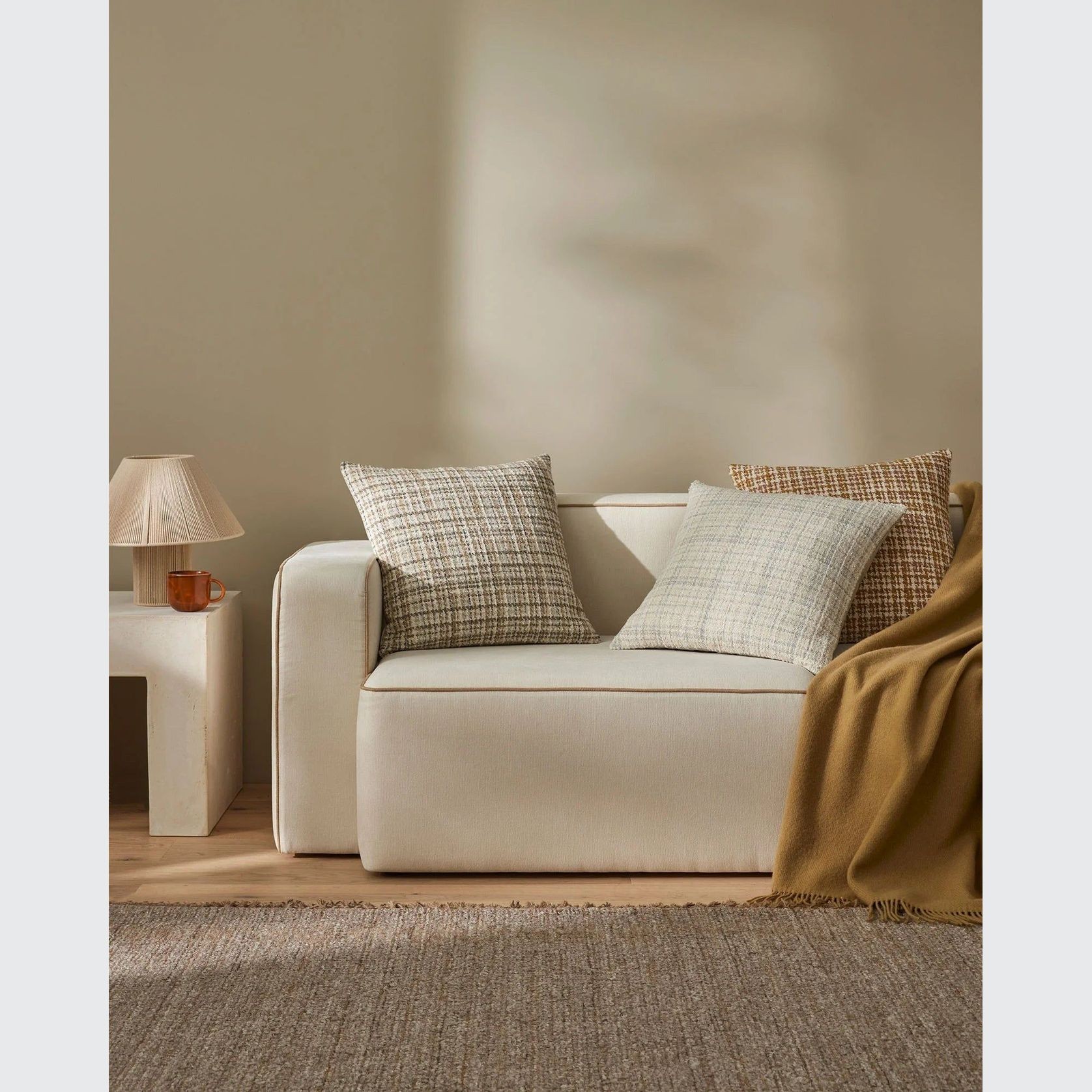 Weave Home Tripoli Cushion - Fog | 50 x 50cm gallery detail image
