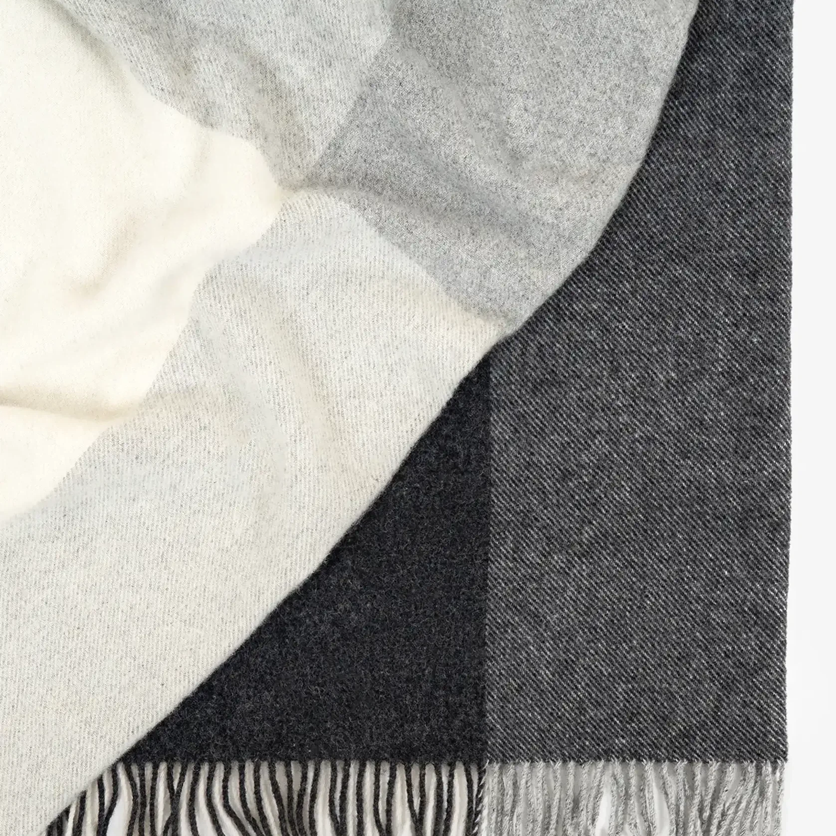 Weave Bayswater NZ Wool Throw Blanket - Charcoal gallery detail image