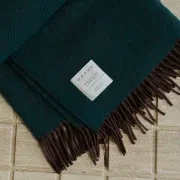 Weave Home Lerwick Throw Blanket - Hunter | NZ Wool gallery detail image