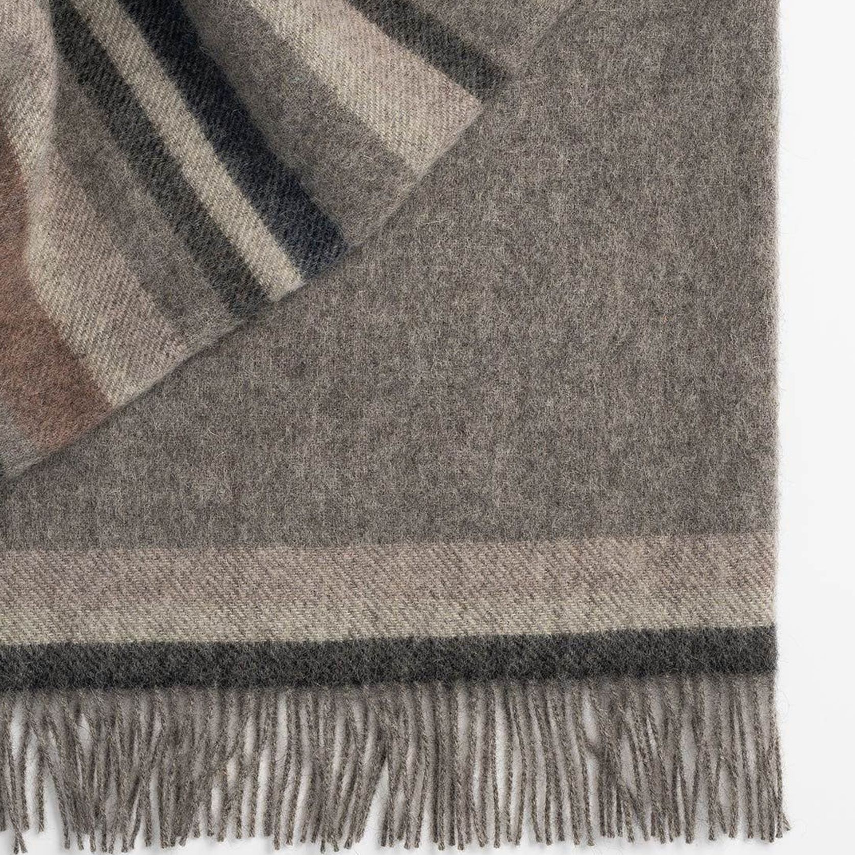 Weave Home Lawrence Throw - Charcoal | 100% Wool | Large Size gallery detail image