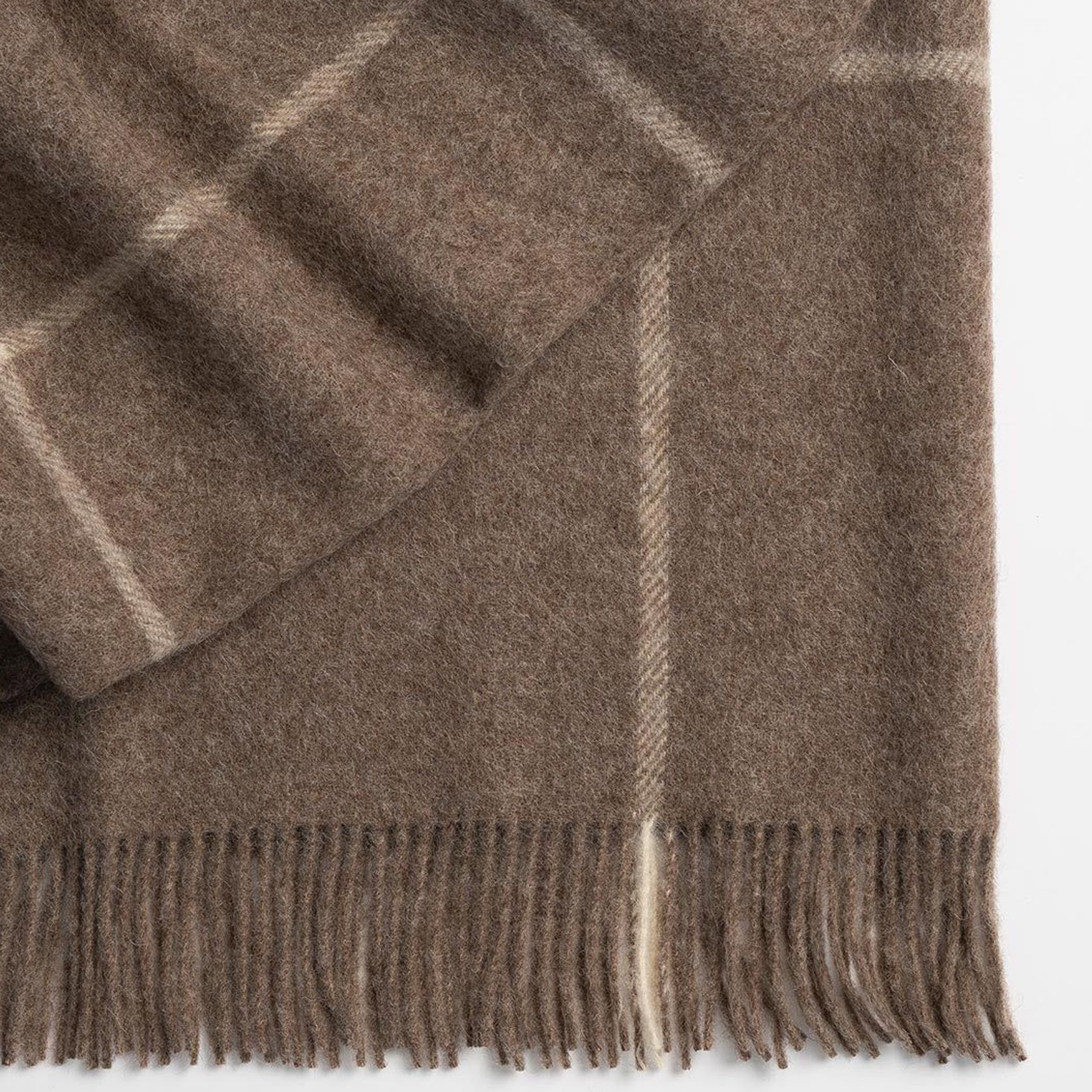 Weave Home Ranfurly Throw - Oak | 100% Wool | Large Size gallery detail image