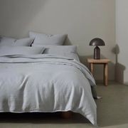 Ravello Linen Flat Sheet - Silver | Weave Home gallery detail image