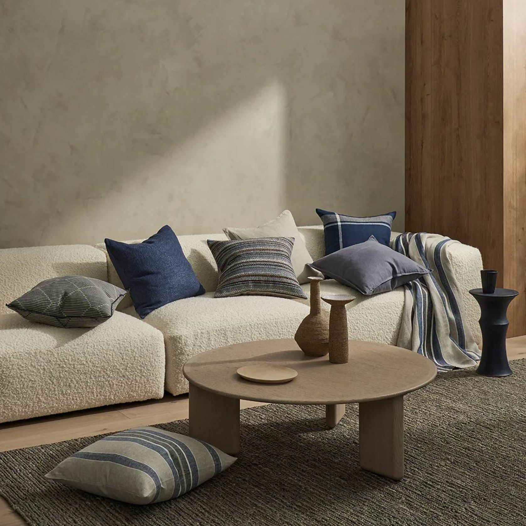 Weave Home Domenica Cushion - Denim | 50 x 50cm gallery detail image