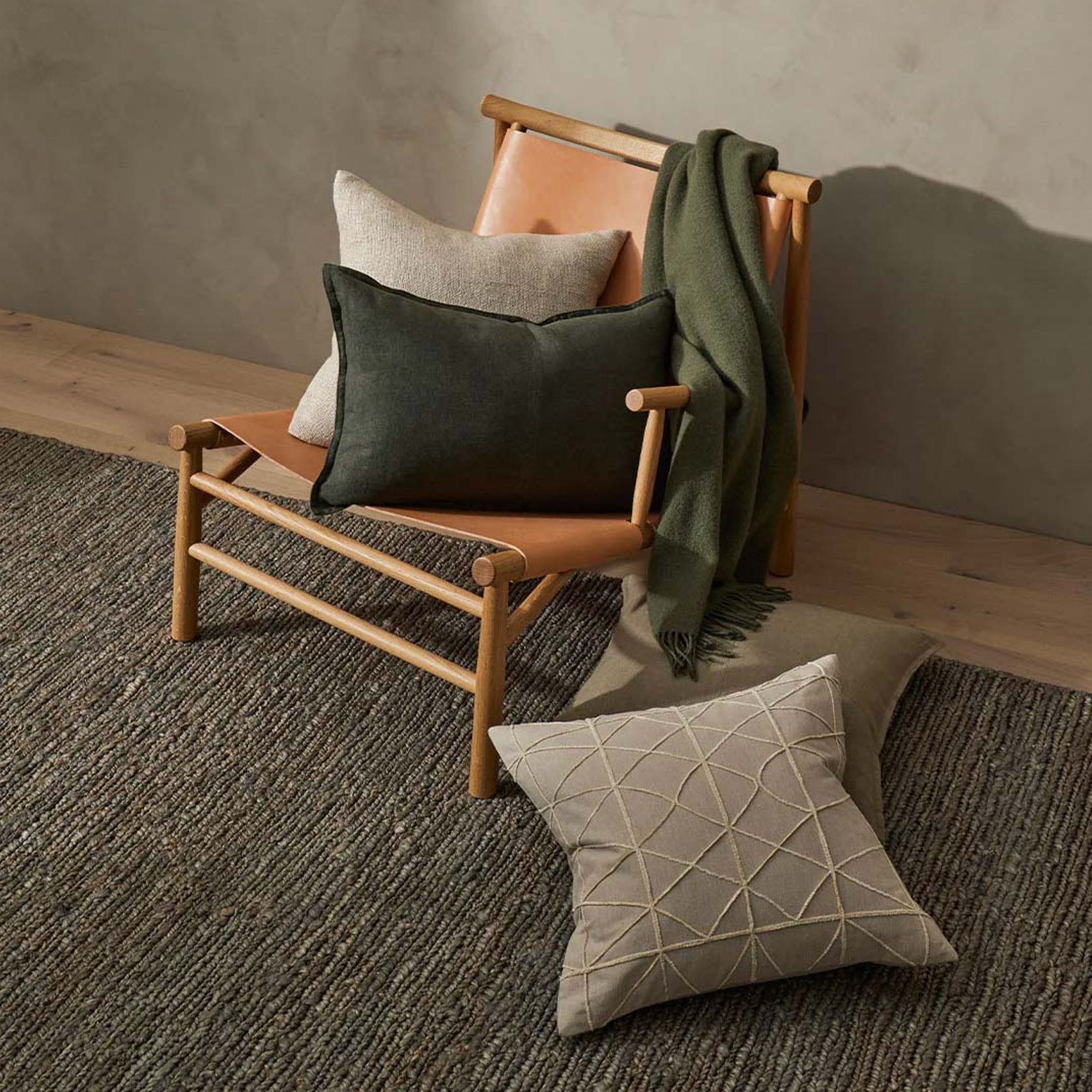 Weave Home Domenica Cushion - Natural | 50 x 50cm gallery detail image