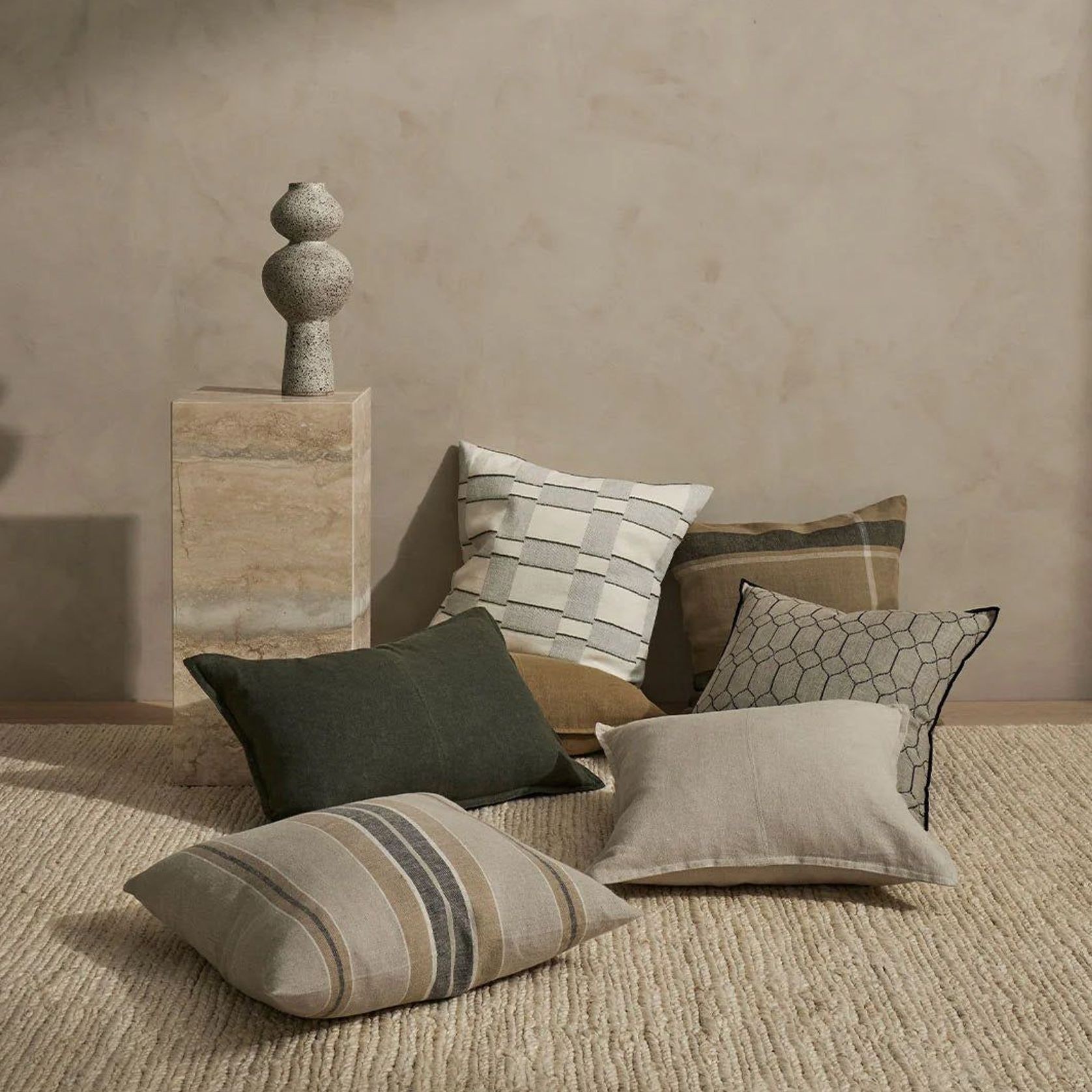 Weave Home Franco Cushion - Clay | 50 x 50cm gallery detail image