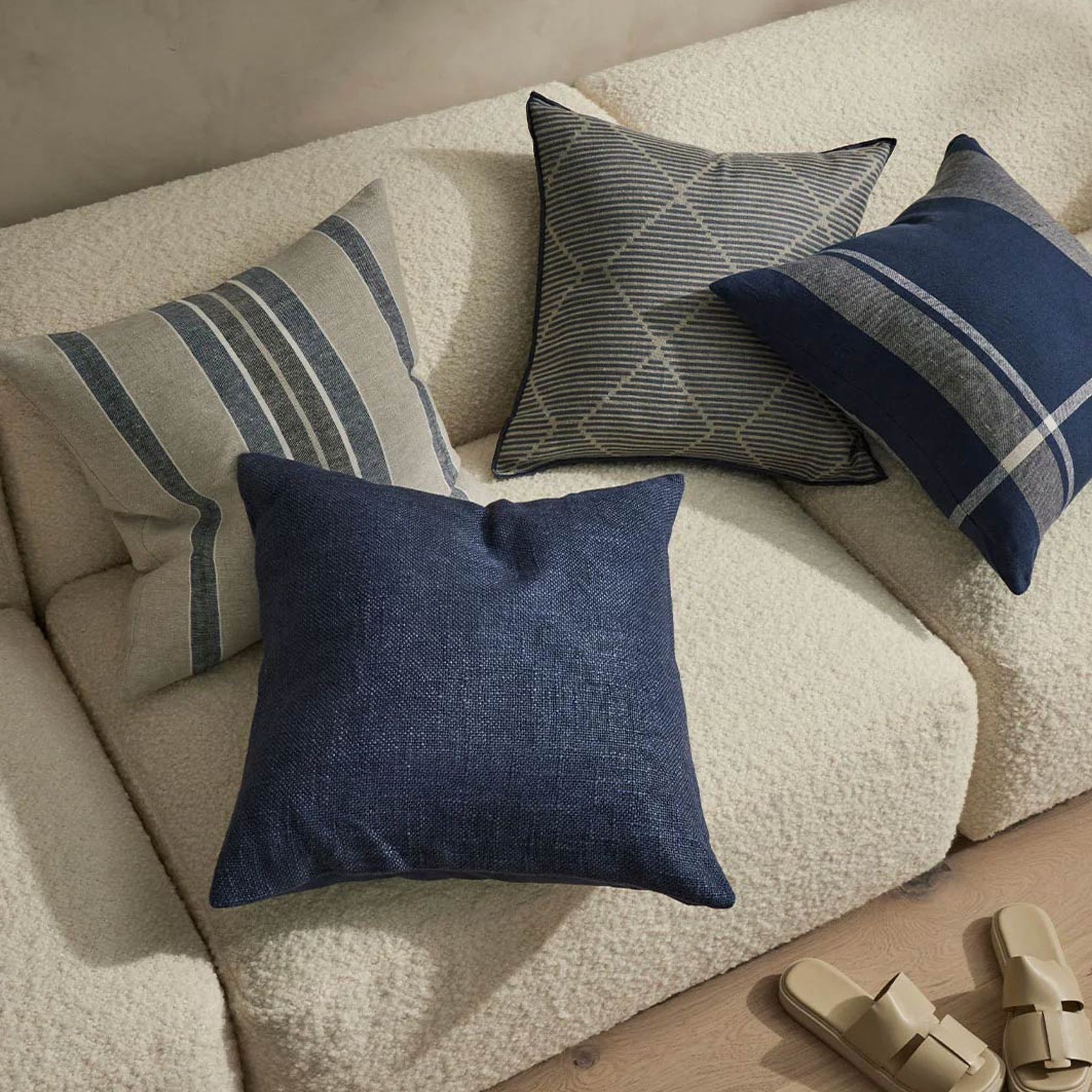 Weave Home Domenica Cushion - Denim | 50 x 50cm gallery detail image