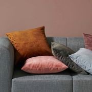 Weave Home Ava Velvet Cushion - Ochre | 50 x 50cm gallery detail image