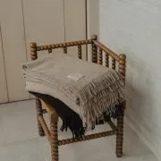 Weave Home Nevis Throw Blanket - Oak | NZ Lambswool gallery detail image
