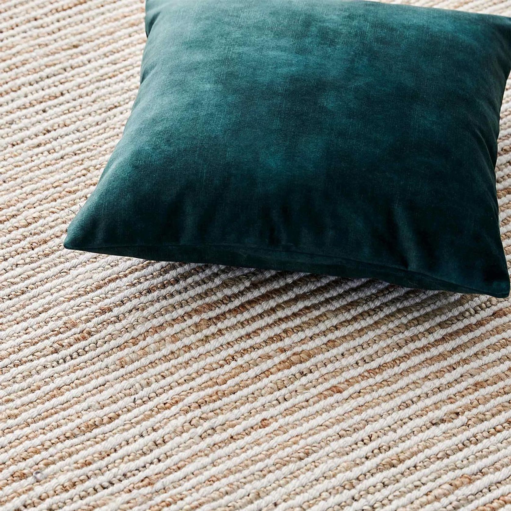 Weave Home Ava Velvet Cushion - Emerald | 50 x 50cm gallery detail image